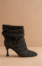 Black Tweed The Gina - Slouch Heel Bootie
