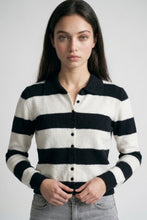 Black Polo Knitted Cardigan