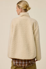 Butter Cream Oversized Sherpa Toggle Button Jacket