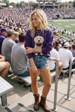 Purple Oversized Gameday Football Puppy Sweater