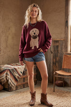 Maroon Oversized Gameday Football Puppy Sweater