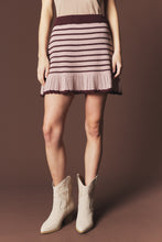 Mocha/Choco Striped Ruffle Knit Set