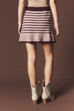 Mocha/Choco Striped Ruffle Knit Set