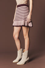 Mocha/Choco Striped Ruffle Knit Set