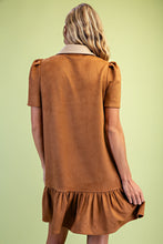 Camel Mix Faux Suede Dress
