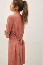 Claymug Short Sleeve Knit Dress With Waist Belt