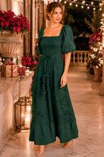 Hunter Green Bloom Lace Maxi Dress