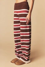 Brown Combo Cozy Stripe Eyelash Knit Lounge Set