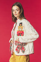 Cream Nutcracker Bear Quilted Jacket