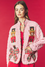 Pink Nutcracker Bear Quilted Jacket