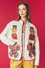 Cream Nutcracker Bear Quilted Jacket