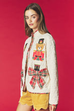 Cream Nutcracker Bear Quilted Jacket