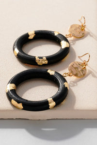 Donut Wood Hoop Earrings