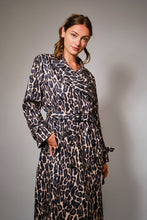 Leopard Belted Double Breasted Trench