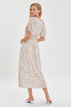 Ivory/Blush Modest Smocked Floral Dress