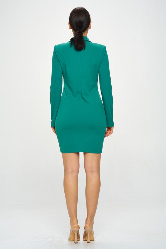 Green Celena Blazer Mini Dress Aquarius Brand Green Celena Blazer Mini Dress Aquarius Brand