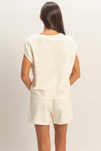 Alpaca Sleeveless Crew Neck Top And Shorts Set