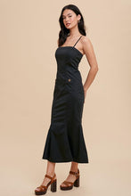 Black Utility Tube Tencel Dress