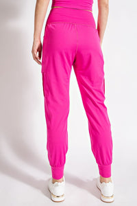 Sonic Pink Plus Size Butter Jogger With Side Pockets