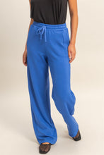 Cobalt Elastic Waist Wide-leg Pants