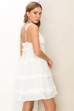 Off White Sleeveless Ruffled Mini Dress
