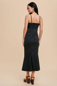 Black Utility Tube Tencel Dress