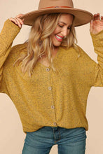 Butterscotch Button Down Soft Hacci Slouchy Knit Top