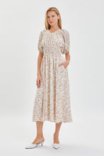 Ivory/Blush Modest Smocked Floral Dress