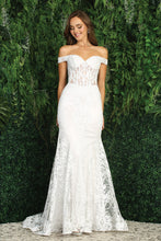 White Fitted Corset Long Formal Prom Dress