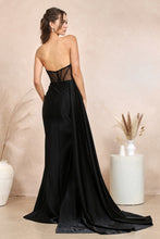 Black Sweetheart Bustier Corset Top Sheath Dress