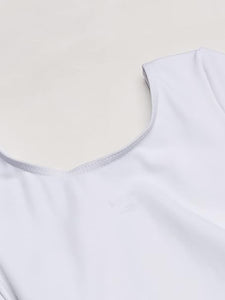 White Girls' Cap Sleeve Leotard