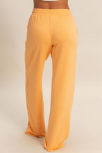 Apricot Elastic Waist Wide-leg Pants