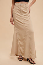 Sand Tencel Frayed Mermaid Skirt