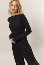 Black Set-Off-Shoulder Top And Pants Set