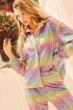 Multi Rainbow Sequin Blouse