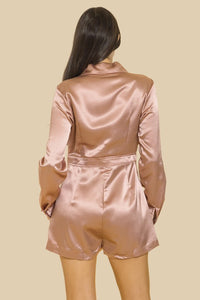Mauve Jacket Style Romper