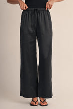 Black Noa Satin Drawstring Pants