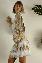 Orange Multi Lace Patch Shirts And Skirt Set
