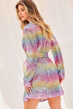 Pink Multi Rainbow Jacket Dress