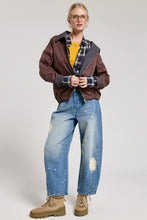 Chocolate Contrast Plaid Barn Jacket