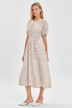 Ivory/Blush Modest Smocked Floral Dress