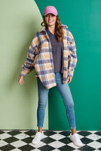 Caramel Collared Plaid Jacket