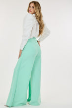 Mint Wide Pleated Palazzo Pants