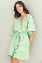 Mint Beyond Chic Belted Wrap Mini Dress