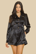 Black Jacket Style Romper