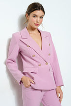 Pink Gold Button Double-breasted Tailored Blazer