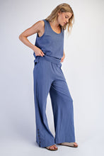 Blue Grey Cotton Slub Laid-back Chic Set