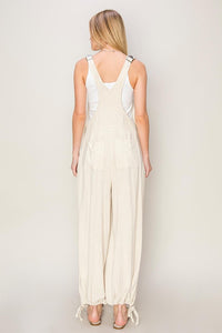 Oatmeal Linen Tapered Overall