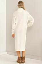 Cream Too Cute Turtleneck Sweater Midi Dress