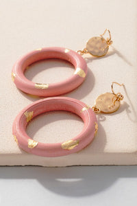 Donut Wood Hoop Earrings